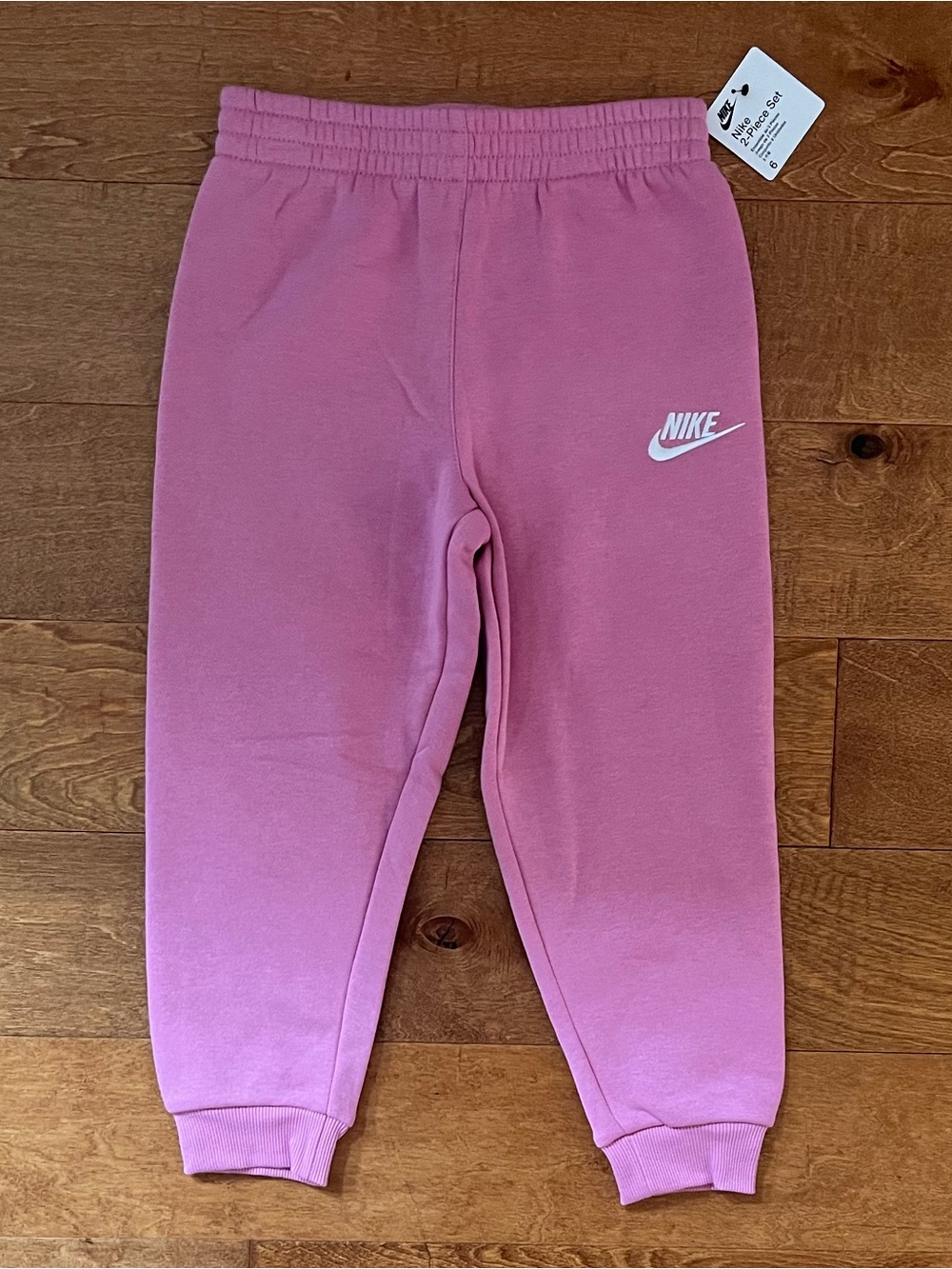 NEW WITH TAGS!! Girls Nike Pink Fleece Jogger Sweatpants - 6